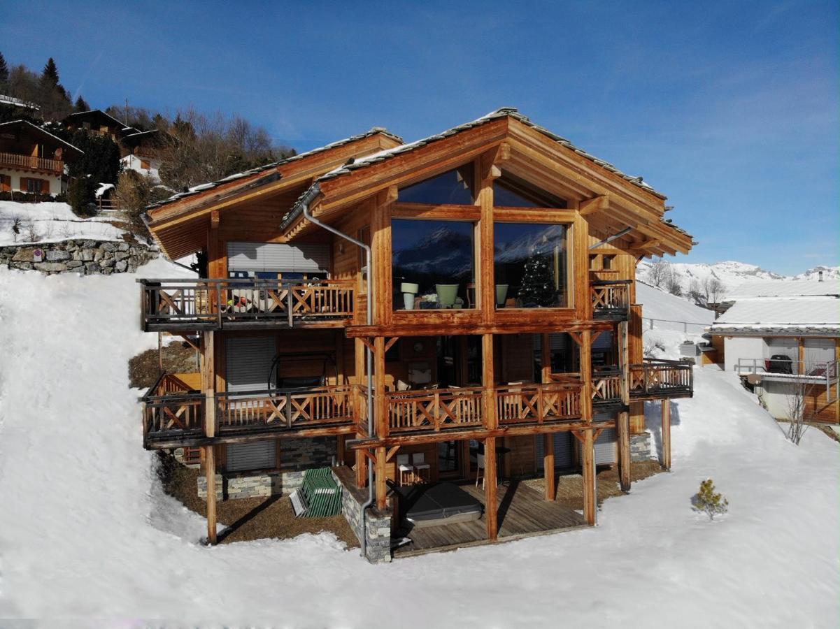 Etoiles Des Neiges Luxe & Jacuzzi Chalet 12 Pers By Alpvision Residences Hérémence エクステリア 写真